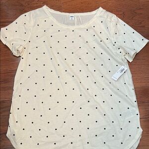 Old Navy Black and White Boxy Short Sleeve T-Shirt